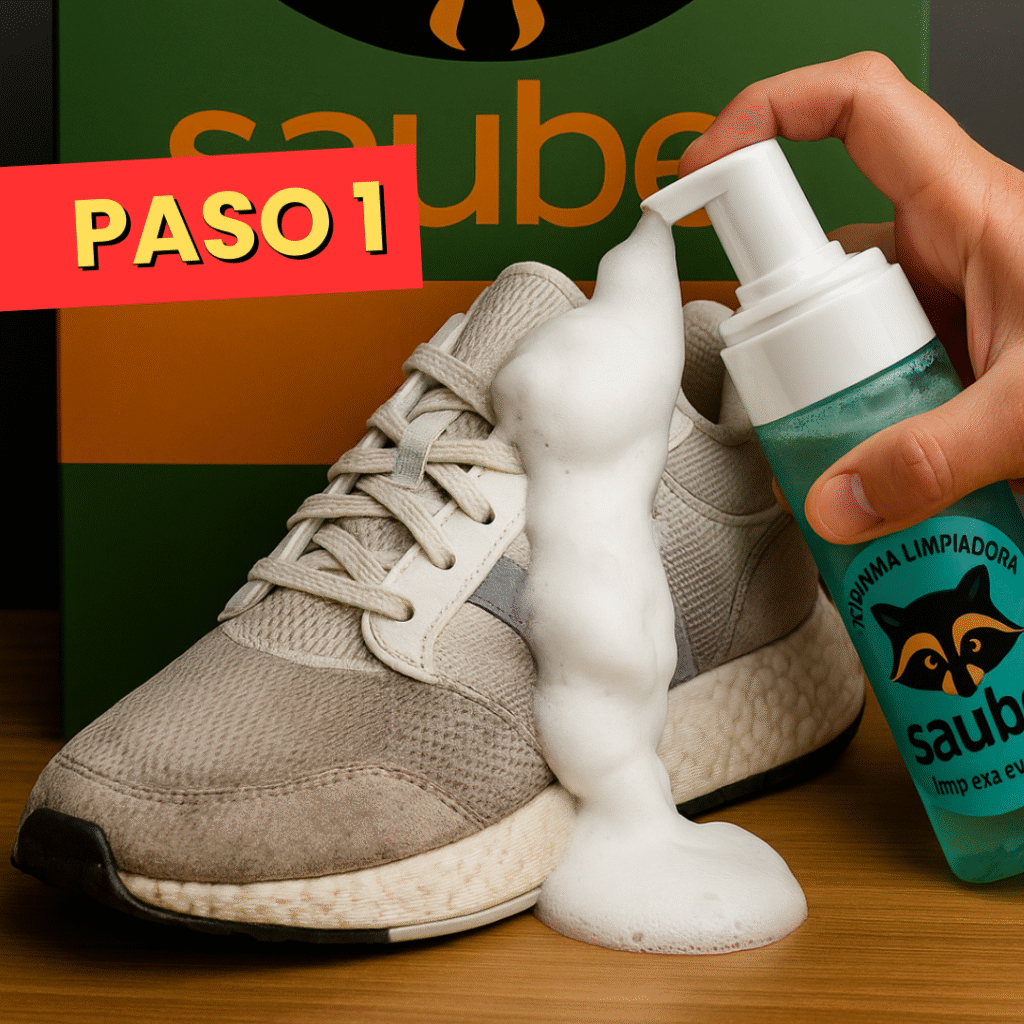 tutorial de limpieza para zapatos con sauber uno
